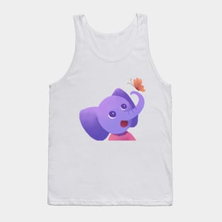 Little Elephant and Butterfly Tank Top